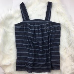 ✨5 FOR $25✨ Theory Navy Blue Stripe Banded Tank Top